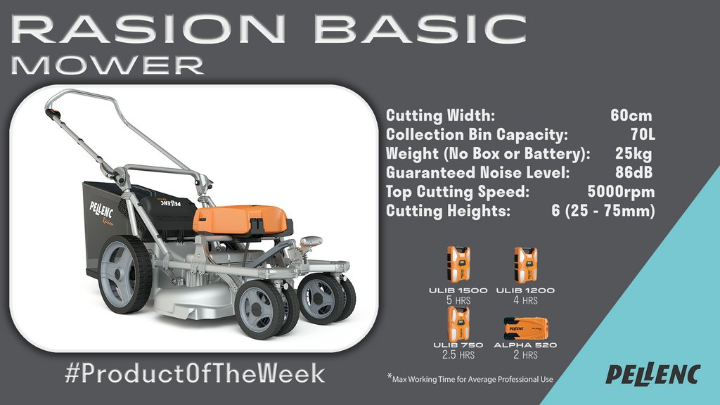 PellencUK's tweet photo. The RASION is a lightweight mower that revolutionises grass cutting.
Eco-friendly
Quiet
Low vibrations
#pellenc #lawnmower #loveleectric #respectingnature #rasion #mower #batterypower #greenenergy https://t.co/JPbriWZojl