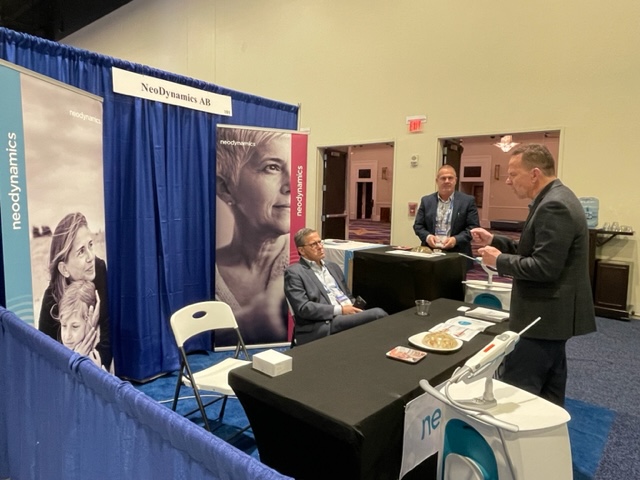 NeoDynamicsAB's tweet photo. Our US Team at our booth at the SBI Breast Imaging Symposium, the world’s largest Breast Imaging Conference, this weekend. #NeoDynamics booth. #sbi2023 https://t.co/7TbWcPavhA