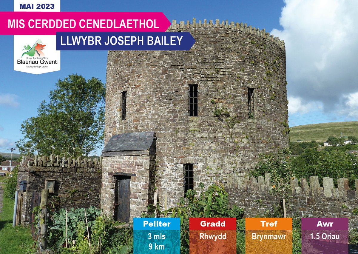Mis Mai yw’r Mis Cerdded Cenedlaethol ac mae’n annog pawb i geisio cerdded am 20 munud bob dydd drwy gydol y mis. Dilyn ôl troed gwneuthurwyr haearn i Dyrrau Crwn Nantyglo, mwy o wybodaeth: crowd.in/pm6G2O