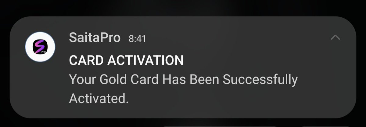 My saitacard has finally been activated. I tried my first deposit and I'm surprised how fast it was. It didn't even take 5 minutes.
#SaitaCard #Saitama #SAITAMACOMMUNITY #saitacardgold 

Good job <a href="/mannythehitman/">Mkay SaitaChain ⛓️</a> <a href="/AaronSaitama/">AaronSaitama</a> <a href="/Saitamaguru1/">Russell Armand</a> <a href="/kleingabriel/">GABE KLEIN</a> <a href="/Ntran1234/">Nam Tran</a> <a href="/WeAreSaitama/">Saitama on ETH</a>