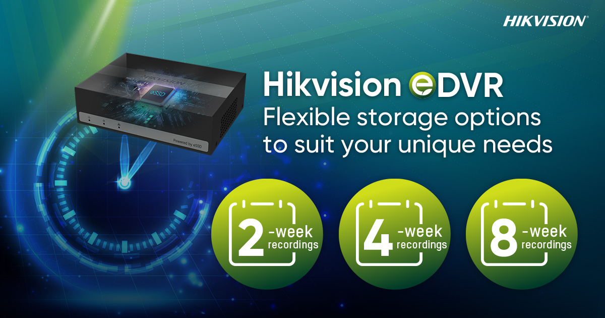 HikvisionHQ's tweet photo. Forget worrying about running out of space or losing important data!
Hikvision eDVRs give you multiple storage periods to choose from.
Learn more: https://t.co/f48ykucM3y
#Hikvision #eDVR https://t.co/ku90H4GdYW