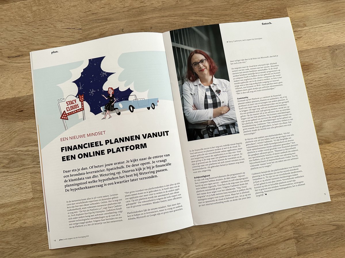One of the last things I did before getting sick was chat about platform thinking for the financial world.

On Friday I got regular snail mail &amp; had no idea what it could be. I made the cover of the magazine that did the interview and had a hard copy sent to me 🥰🤩