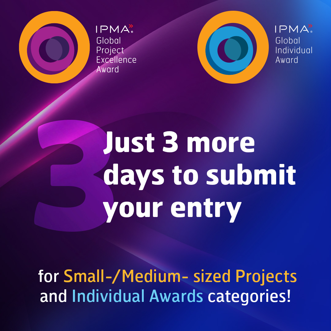 📣 Just 3 days to submit your entry! The rewards can be substantial! Winning an IPMA Global Award can help to boost your career, enhance your reputation, and provide valuable recognition for your achievements! Read more: lnkd.in/e_egBZxc lnkd.in/eNAUsn2V