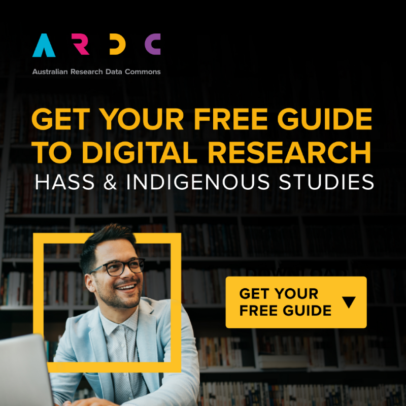 ARDC_AU's tweet photo. Are you a HASS or Indigenous Studies researcher? Sign up for our free guide to datasets, tools and upskilling materials that can help with your work.