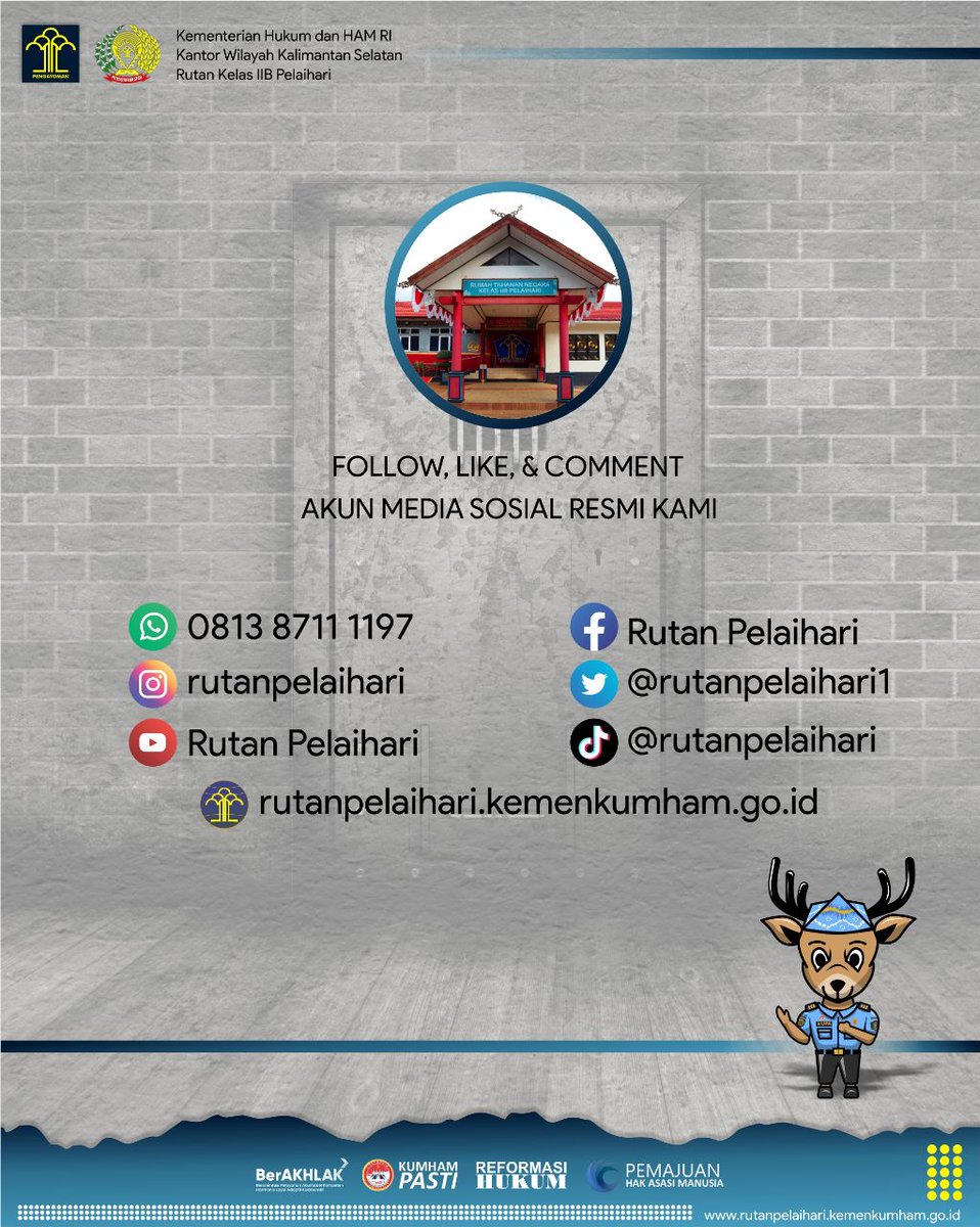 Fj2498's tweet photo. Dengan mematuhi hukum, kita dapat mencegah diri kita dan orang lain dari masuk ke dalam penjara dan merugikan diri sendiri dan orang lain.
@kumham_kalsel 
#KumhamKalsel 
#FaisolAliKanwil
Kemenkumham Kalsel
Faisol Ali https://t.co/dCWDC1RcIV