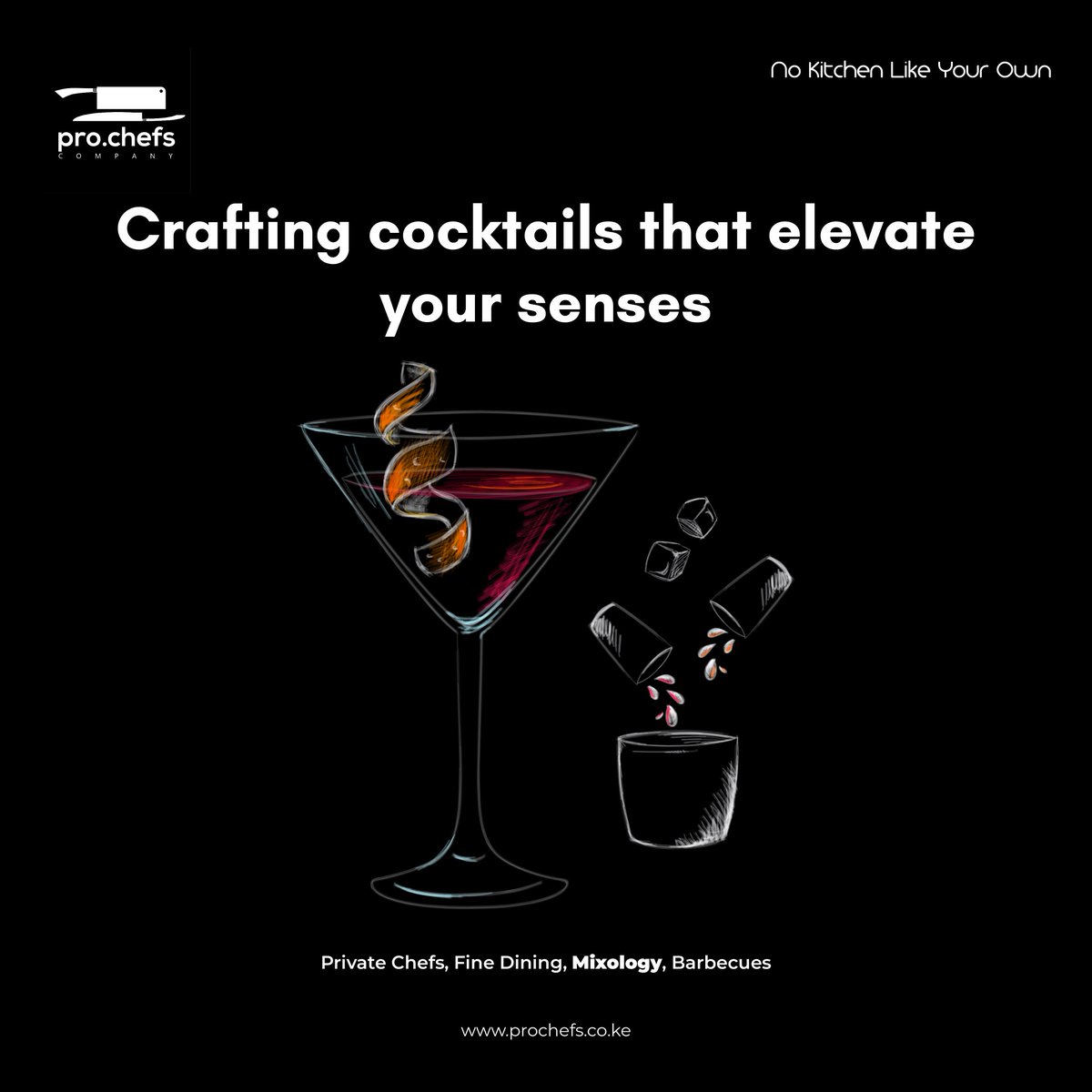 pro_chefs's tweet photo. Are you ready to brew up a storm? Our mixology services start at just 3,000/=
#mixology #ProChefsCatering https://t.co/Eo9sXZcKWd