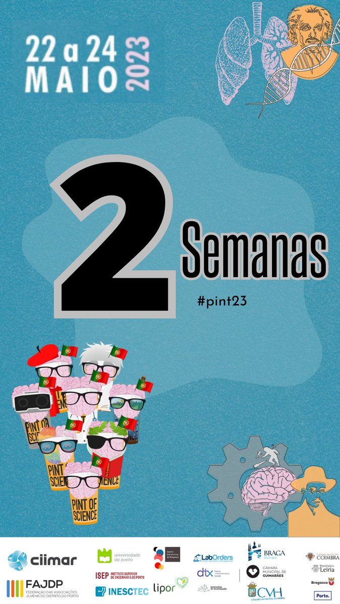 Daqui a 2 semanas temos encontro marcado 🍻

Com exceção de Coimbra: 29, 30 e 31 de maio ☺️

#pintofscience #pintofscienceportugal #pintworld #pint23 #tickets #portugal