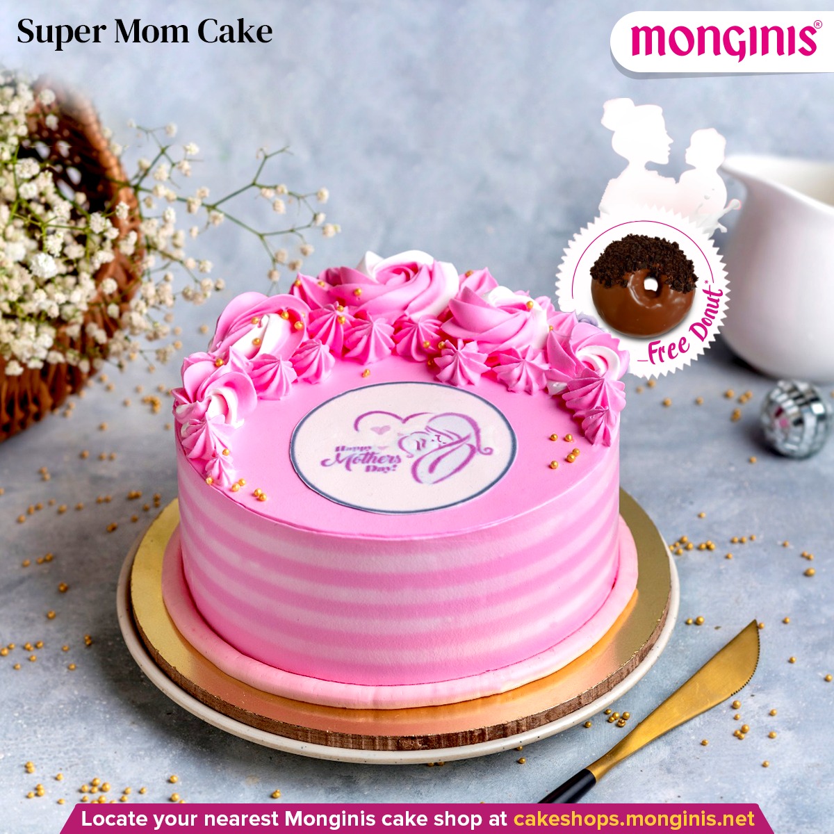 MonginisIndia's tweet photo. It's time to cake it up a notch this Mother's Day with Monginis! Choose from any of our three special Mother's Day cakes and enjoy a free doughnut as cherry on top. Walk-in to your nearest Monginis cake shop to make moments magical with your mom. 

#MagicStartsWithMa https://t.co/fAlp2s4qfc