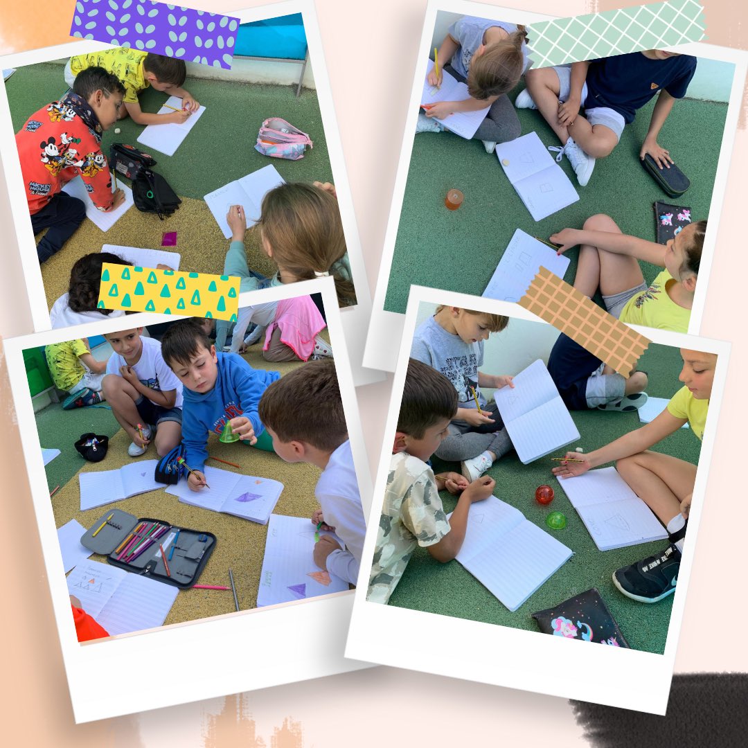 VirgenCarmenPM's tweet photo. Los alumnos y alumnas de 2º EP disfrutamos de la geometría a través del dibujo y al aire libre!! ♦️🟡📏✏️📔
.
.
.
.

#safa #safapalma #curso #educacion #colegio #school #teacher #malorca #lugar #donde #soñar #dibujos #airelibre #exterior #geometria https://t.co/x3qJGfEI01