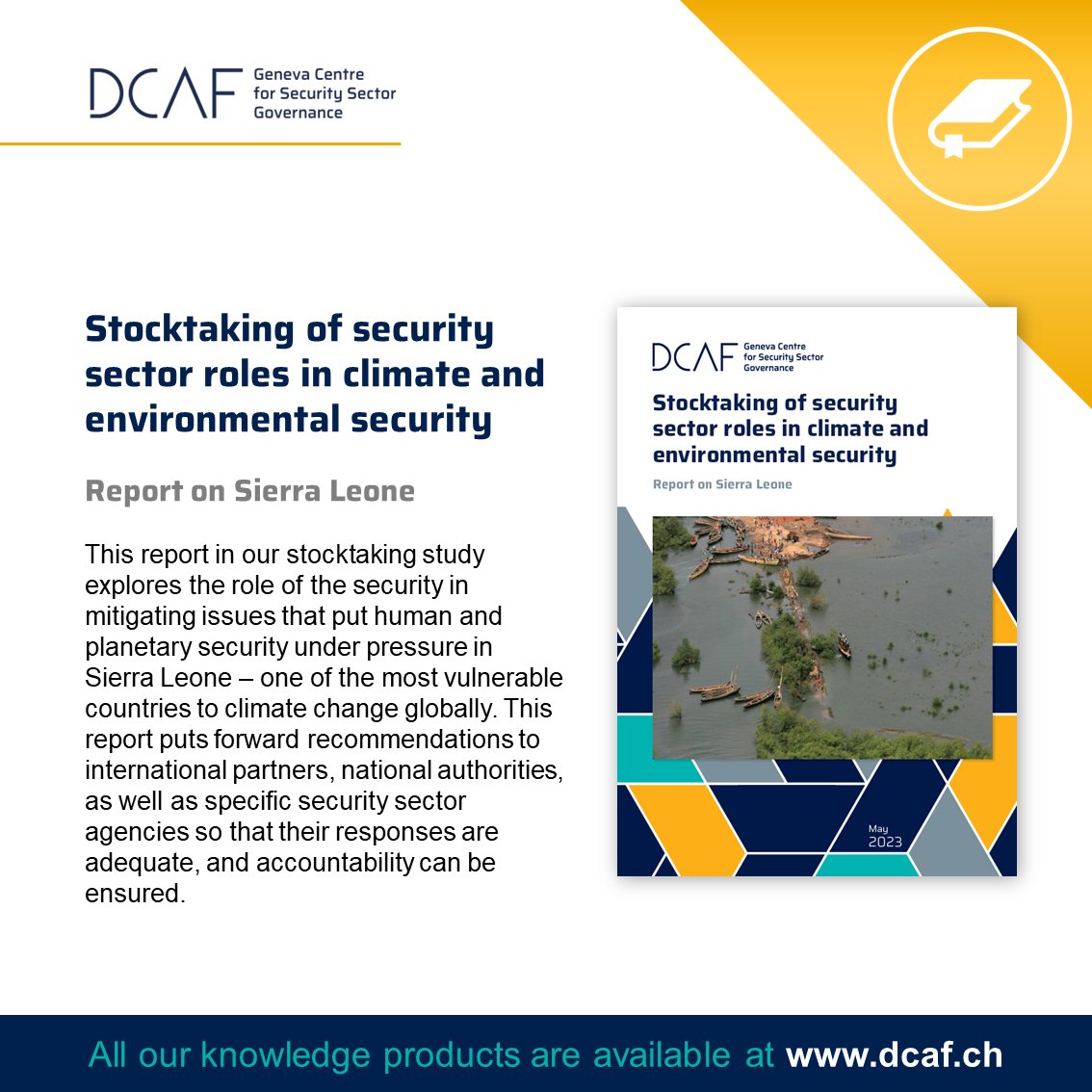 DCAF_Geneva's tweet photo. Environmental crimes and harm amplify insecurity through #organizedcrime and threaten development gains through #corruption. Read more in the second country report of DCAF’s stocktaking study on #climate and #environmental security. 🌾👮 🇸🇱
👉 https://t.co/Sp5X3vBlNH
#ISSAT https://t.co/7s6aMtjD9y