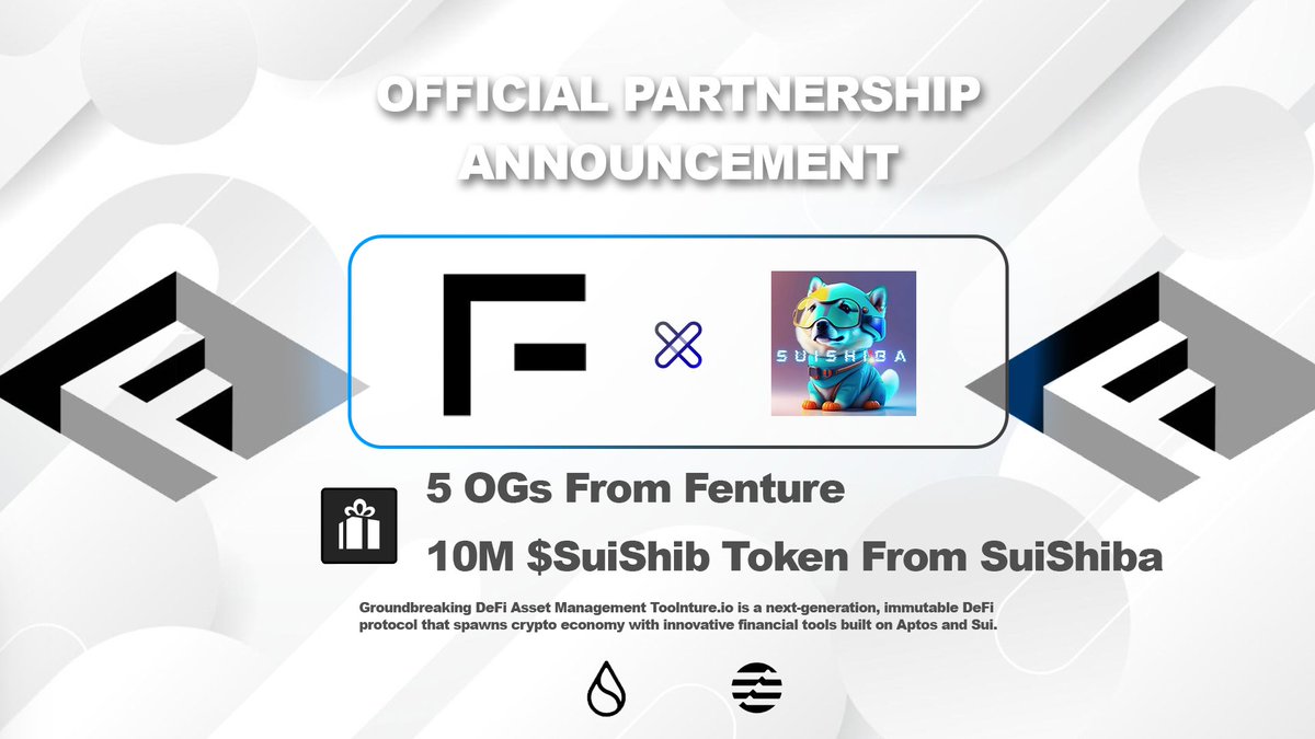 Very honored to partner with @suishibatoken
 
#Giveaway🎁

🏆5 OG from <a href="/FentureFinance/">Fenture AI | 1XP = 1$FFD Solana | Sui | Aptos |</a>
🏆10M $SuiShib Token from @suishibatoken

1️⃣Follow <a href="/FentureFinance/">Fenture AI | 1XP = 1$FFD Solana | Sui | Aptos |</a> &amp; @suishibatoken
2️⃣Like❤&amp; Retweet 
3️⃣Tag 3 friends

#Aptos #Sui #NFT #SuiNFTs
