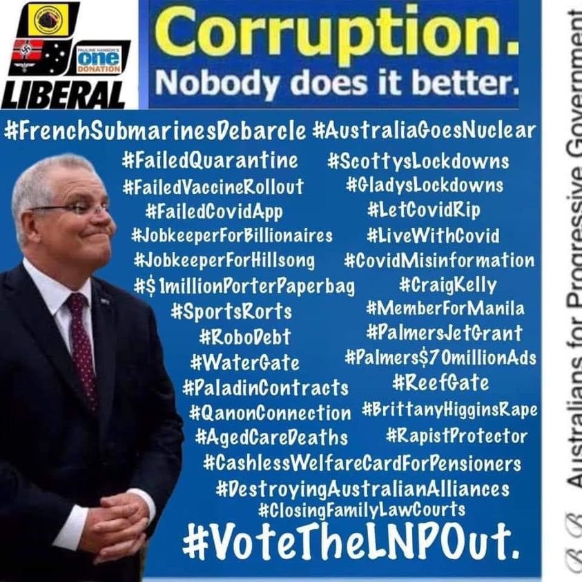 @sussanley @mikeaubrey2 @JEChalmers Corruption. #ScottyThePathologicalLiar