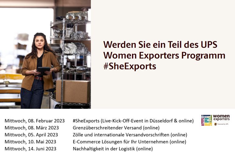 In zwei Tagen findet unser 3.Webinar des Women Exporters Programm (WEP) zum Thema „E-Commerce Lösungen für Ihr Unternehmen“ statt. Meldet euch kostenlos an unter spr.ly/6012OZ63q und erhaltet zudem Zugang zu allen bisherigen Aufzeichnungen vergangener Webinare.#SheExports