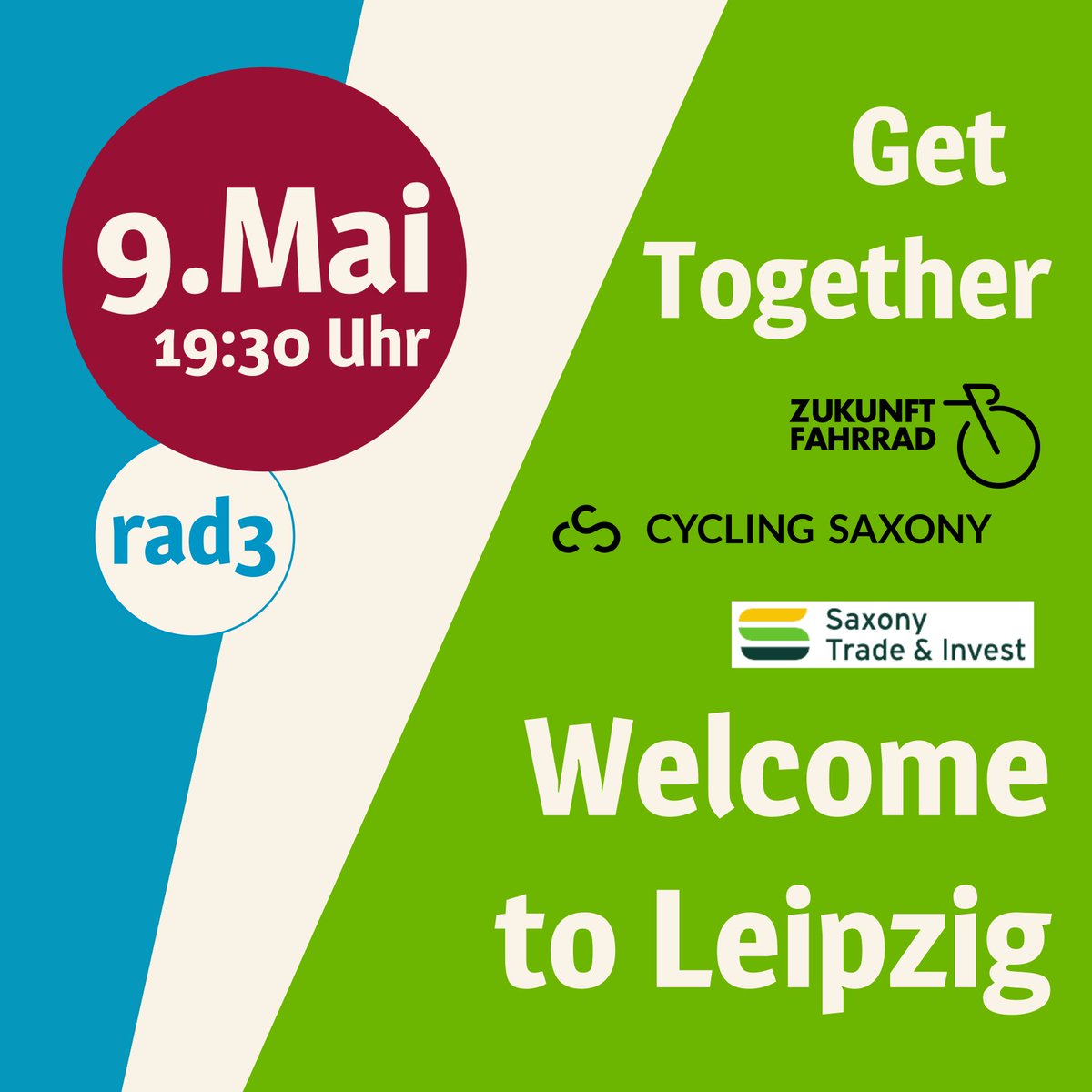 Reminder: #Velocity sideevent <a href="/rad3/">rad3</a> with #CyclingSaxony and #FahrradZukunft, supported by #WirtschaftsförderungSachsen
Tuesday 19:30, Delitzscher Str. 97
(former tram depot)