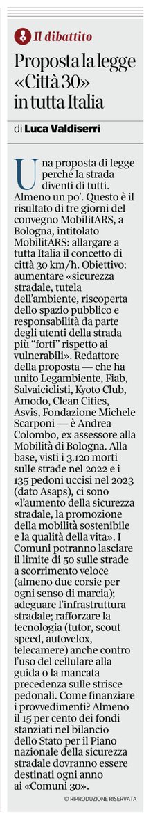 FranFerrante's tweet photo. Sabato a Bologna a #Mobilitars abbiamo presentato la nostra proposta di legge per le #città30
Grazie a @Barney1404 e al @Corriere che ne hanno dato conto puntualmente 
@Kyoto_Club @Legambiente @fiabonlus @ASviSItalia  @salvaiciclisti https://t.co/wnaZ25kh3s