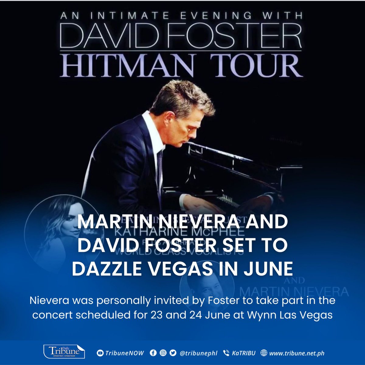 tribunephl's tweet image. “Concert King” Martin Nievera shared his joy on social media after discovering that he will perform in David Foster’s two-night show in Las Vegas, Nevada.

Full story: tribune.net.ph/2023/05/08/mar…

#martinnievera
#davidfoster
#DailyTribune