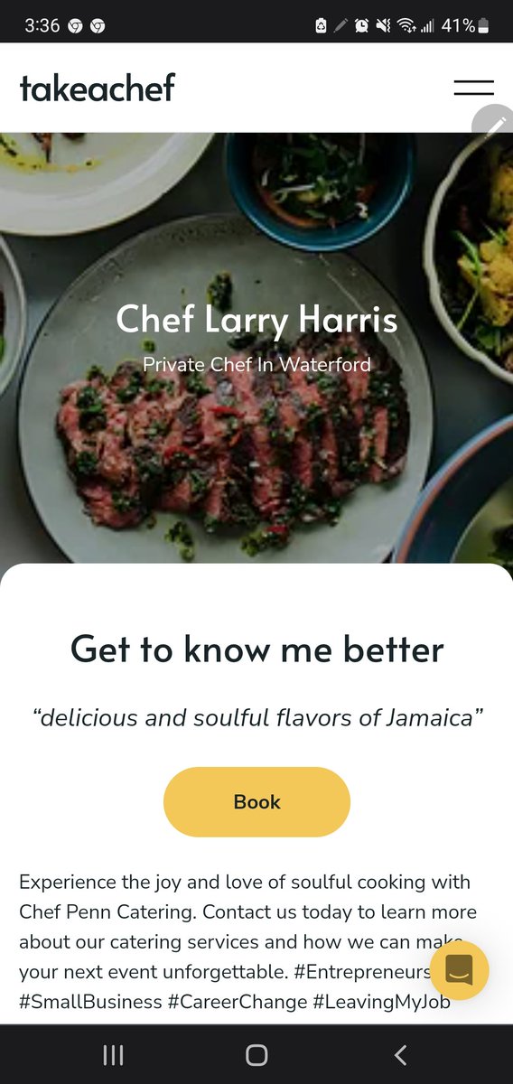 ChefPenncaterin's tweet image. &quot;Experience the joy of soulful cooking with Chef Penn! 🍴 Book your private chef or event catering today and enjoy a custom menu tailored just for you. #SoulFood #EventCatering #CustomMenu #FoodExperience #Foodie @TakeaChef @JamaicanCuisine&quot;