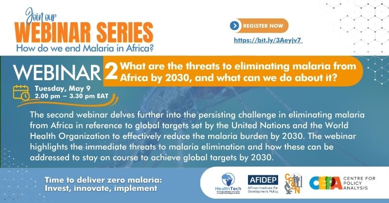 It’s tomorrow!

Our second webinar with the topic ‘What are the threats to eliminating malaria from Africa by 2030, and what can we do about it?’

Register: bit.ly/3Aeyjv7

More info: bit.ly/3GIuUYX