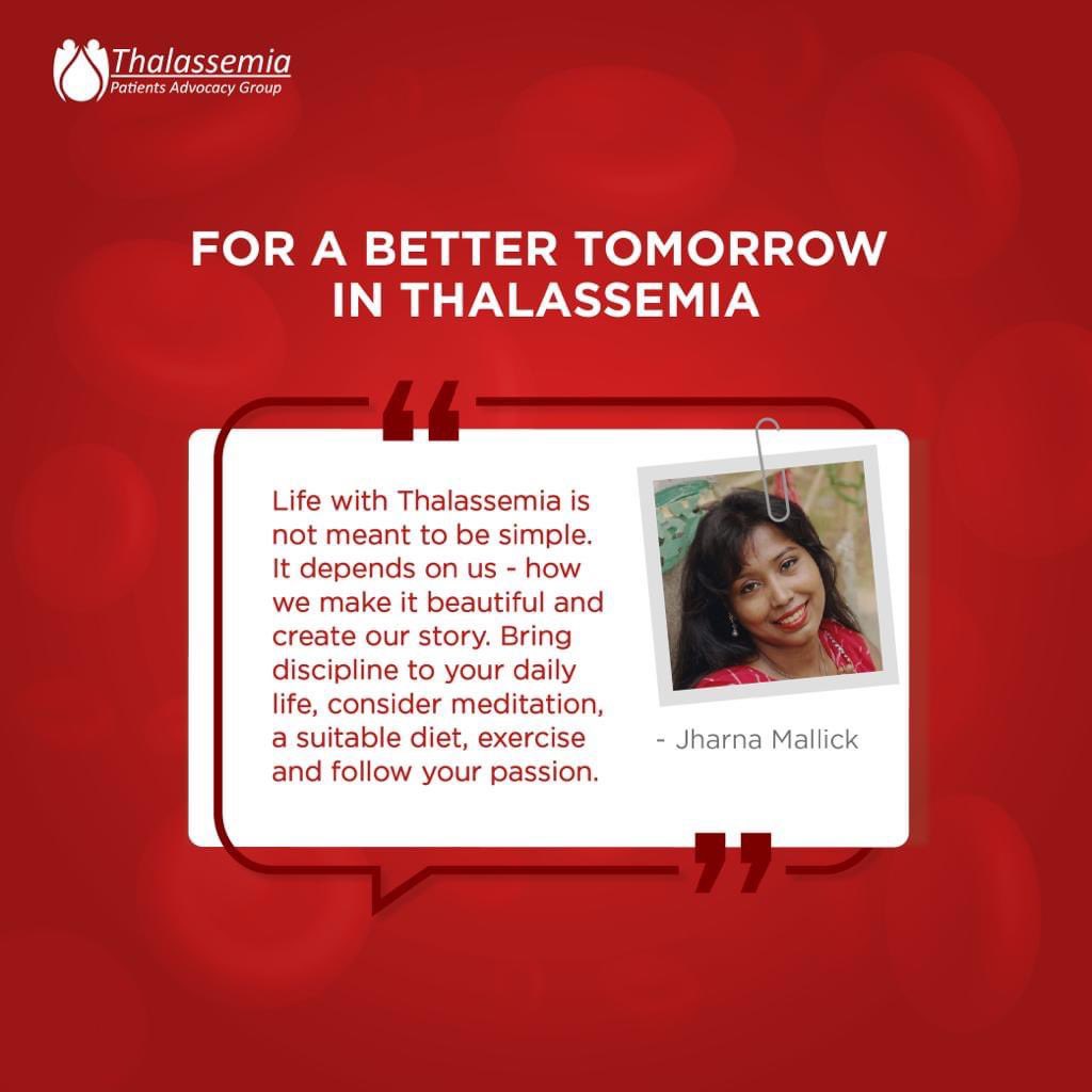 Don’t let thalassemia stop you from living a beautiful life. Through the right treatment, it can be managed well enabling you to follow your desired path and live fully. Don’t lose hope for you are more than your condition. #BeAwareShareCare @thalindia