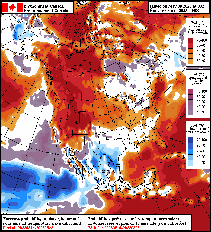 MuketyMuk's tweet photo. For #ABWX such at #Edson the warm up although potentially brief May 13-16, is fcst by #NAEFS to be exceptional for May..with low humidities. Let's hope firefighters can get a handle on these terrible #fires in #Alberta and parts of #BC before upcoming Mother's Day weekend https://t.co/sNLDxNEgJU