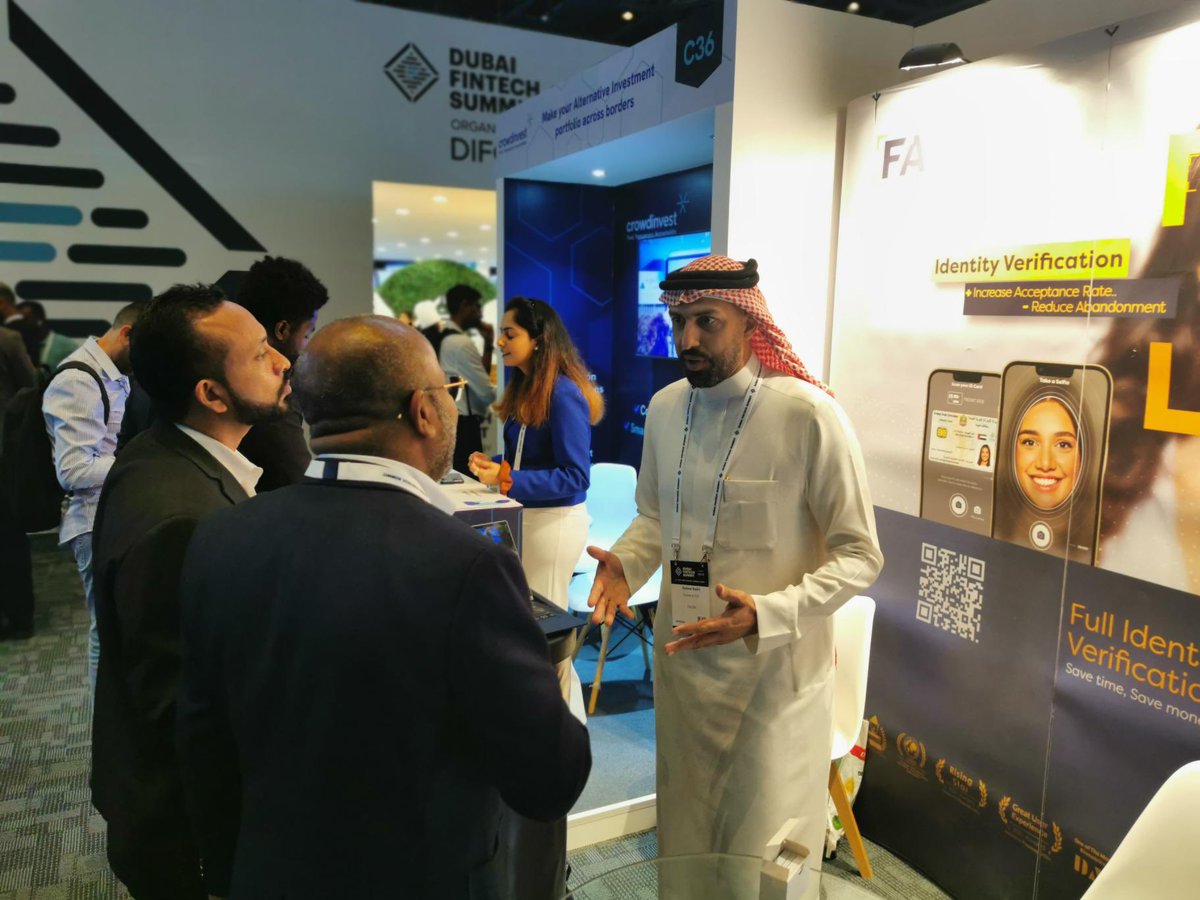 faceki_'s tweet photo. Feeling the energy of the #dubaifintechsummit as the FACEKI team kicks into high gear!
πCome visit us at booth C35 and let's dive into exciting conversations about the future.
#DubaiFintechSummit #KYB #kyc #Compliance #Innovation #BoothC35 #jointheconversation #FACEKI #kyt https://t.co/WWU9LXtw6L