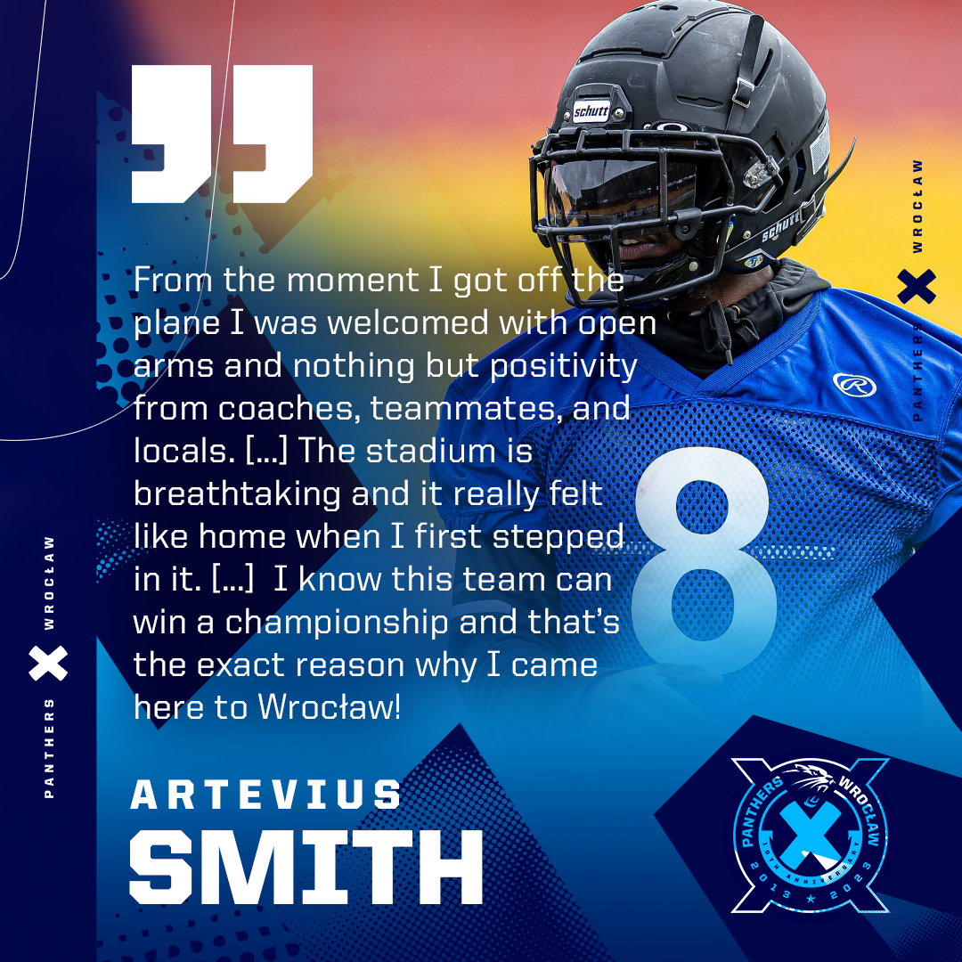 pantherswroclaw's tweet photo. Panthers Wrocław roster is made up of great players from Poland from abroad 🏈 What do players from the US think of our organization? 🇺🇸 What are their impressions after arriving in Poland? 🇵🇱 And what do they have to say to Panthers Nation? ❓ You can find the interview below 🔽 https://t.co/gOchBE9097