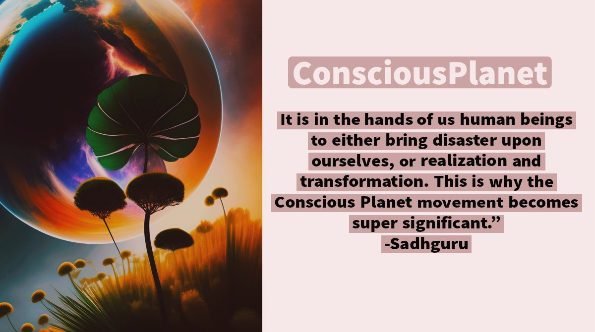 Lets join hands and support the conscious planet movement 🙏

#humanitarian #consciousplanetmovement #consciousness #ConsciousPlanet #SaveSoil