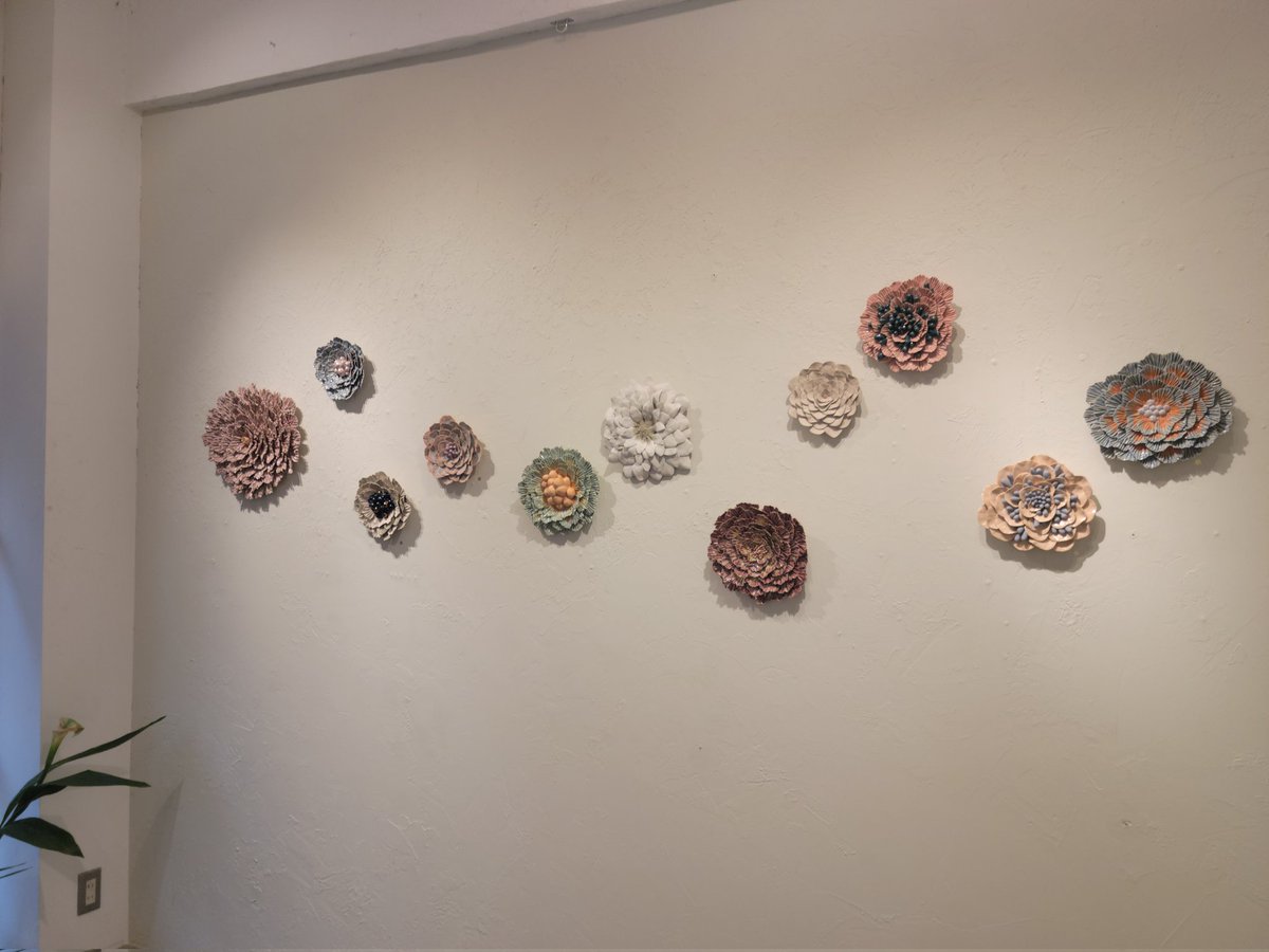 miwa_usausa's tweet photo. こちらの個展、行ってきました！
陶器と感じないくらい花びらがとても繊細に作られていた🪷
それぞれ質感も異なり、色合いも私がフィンランドに抱く柔らかいイメージ🌿フィンランドでもっと作品を見てみたいな✨
#InfiniteBloom
#マリアンネ・フオタリ さん
#MarianneHuotari さん
#doinel #ドワネル https://t.co/KylHCEfJQZ