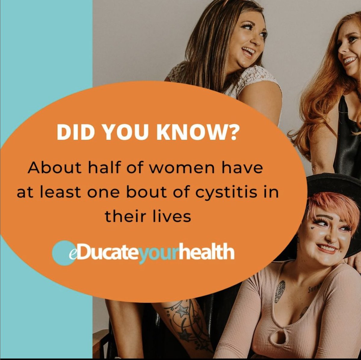 DID YOU KNOW About half of women have at least one bout of cystitis in their live ? One in three women will have had cystitis by the age of 24.

educateyourhealth.com/patients/cysti…

#yourhealthmatters
#educateyourhealth
#healthyheart
#healthyliving