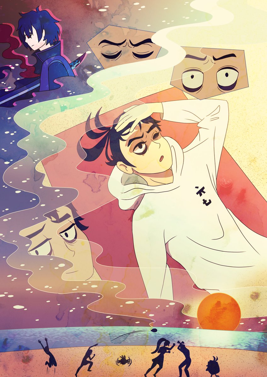 I've been mildly obsessed with scissor seven for a while now so of course i had to draw Seven for the <a href="/TiredZine/">Sleep on It: A Tired Characters Zine -RELEASED!!!</a>  look at him, eyebags are part of his character design!