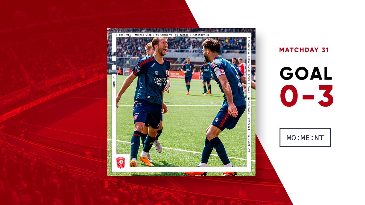 cheeer_official's tweet photo. Congratulations, @fctwente for the impressive triumph over @FC_Emmen 🏆 

Keep your eyes on the ball and collect your favorite FC Twente MO:ME:NTs before the final whistle! ⚽️ The link to our special giveaway 👉 https://t.co/4UDdJCyASc

#FCTwente #EmmTwe https://t.co/BpjsjOF3nI