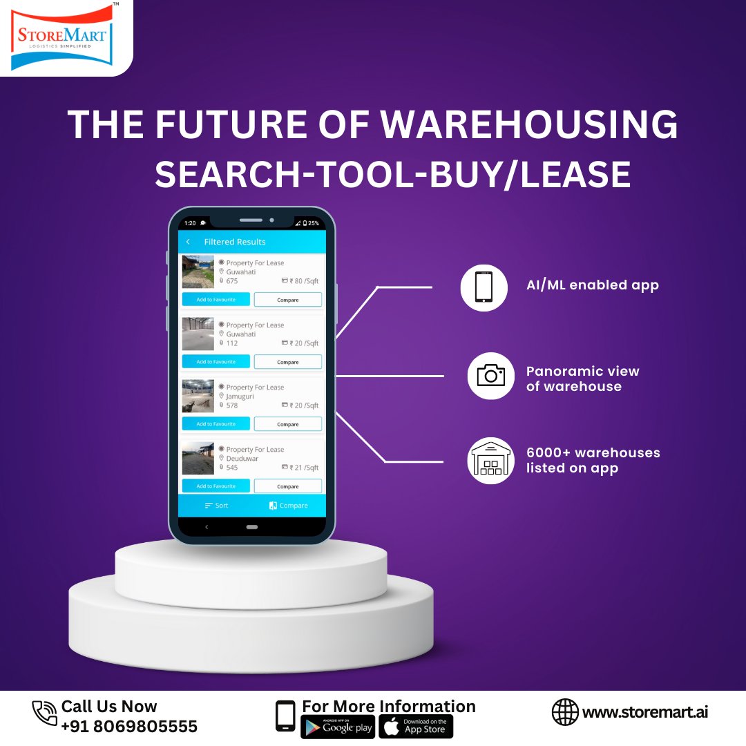 StoreMart is the future of warehousing search tools.

#warehouse #logistics #storemart #buy #lease #wms #warehousemanagementsystem #warehousing #tool #warehouseapp #storagespace #panoramicview #ai #storage #search #listed #warehouseonlease #warehouseonrent #app #businessowner