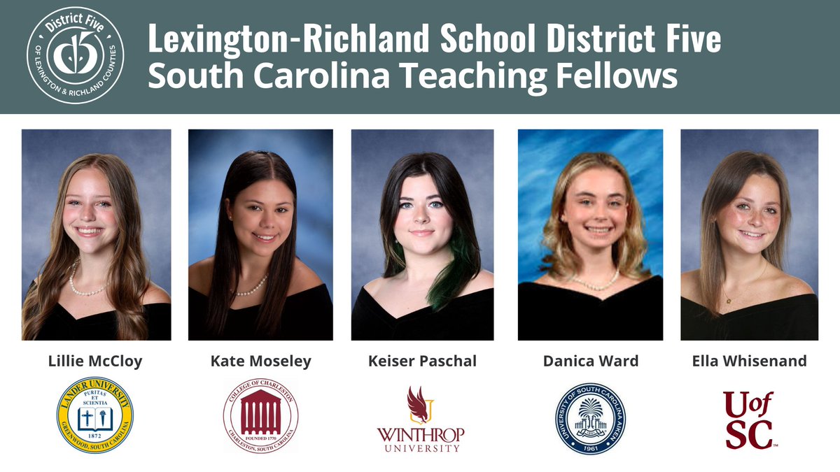 LexRich5Schools's tweet photo. ππTen #LexRich5Schools students have been awarded the prestigious #SouthCarolina Teaching Fellows scholarship from Center for Educator Recruitment, Retention & Advancement! More: https://t.co/DQ5BOv1nbY #D5GRAD #TeachSC https://t.co/GbnJvRcxB1