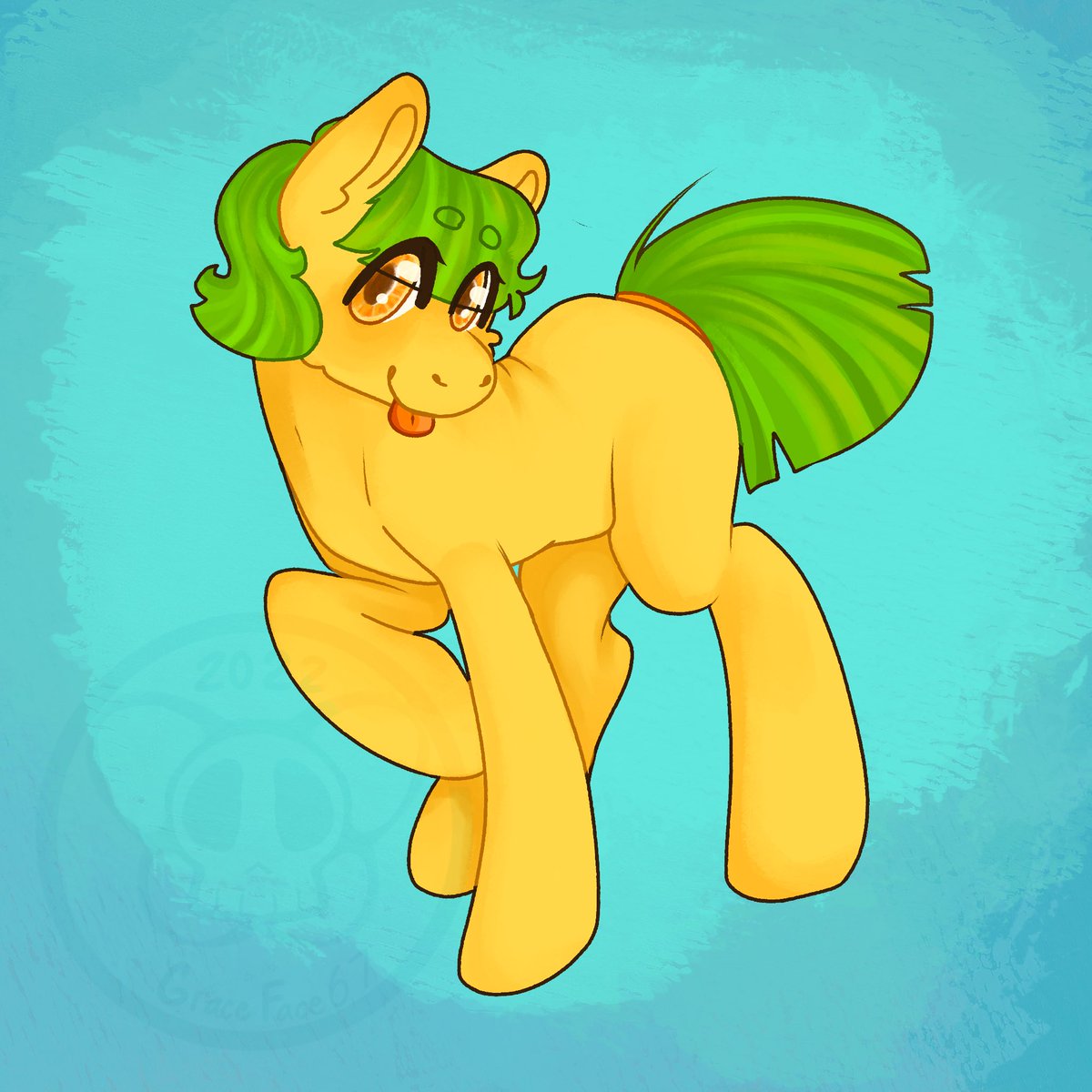 GracePaces67's tweet photo. @Haunted_Tuba Her names sunny citrus! Her cutiemark is still a bit undecided so she’s a bit of a blank flank for now. https://t.co/lZakeMvTbV