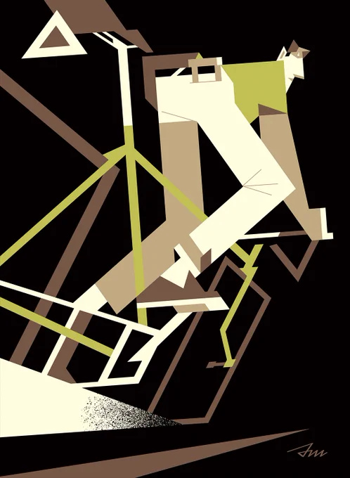 CRUISIN' #illustration #cruisin #bike #bicycle #ride #smb #squaremodern #jun_takahashi