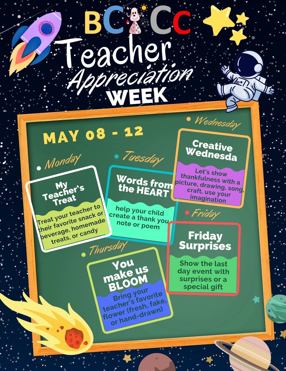 ChambersCenter's tweet image. Every day, but especially during Teacher Appreciation Week, we recognize and value the work that BCCC teachers do in the education of our children. We thank them for their dedication and commitment. Happy Teacher Appreciation Week!