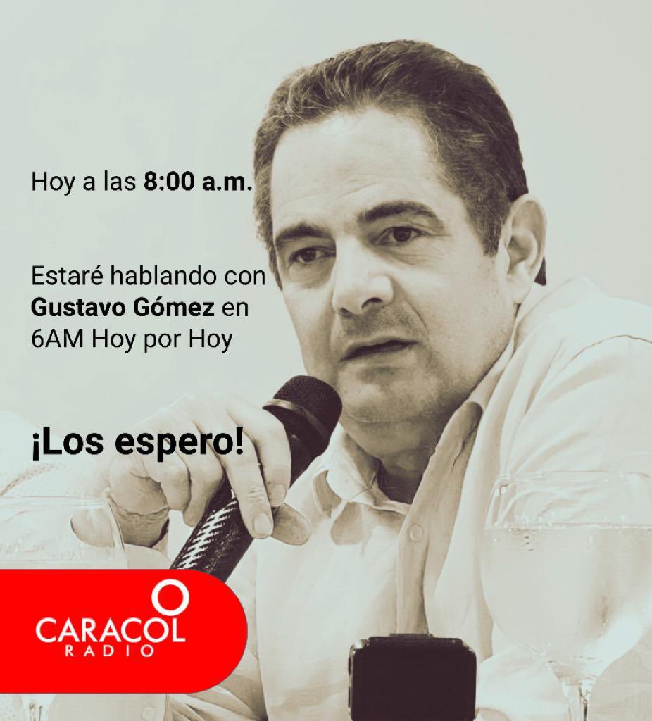 German_Vargas's tweet photo. En minutos estaré en @CaracolRadio @6AMCaracol hablando con @gusgomez1701. https://t.co/TrgUGX1XIh