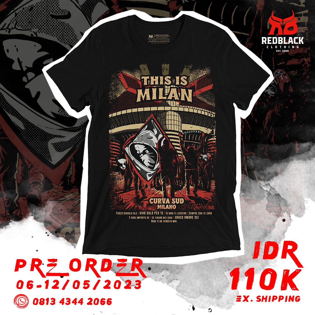 _RBClothing_'s tweet photo. - THIS IS MILAN
- MAGIC MIKE
.
Open PO & Transfer
.— 06-12/05/2023
.—IDR 110K (blm ongkir)
.— Material Combed 30s
.— Sablon Plastisol/Plascharge
.
.WA : 081343442066
.IG : rbclth
.
— RESELLER WELCOME —
.
#acmilan #sempremilan #thisismilan #rbclth #curvasudmilano #MagicMike https://t.co/xW1vSV1VIT