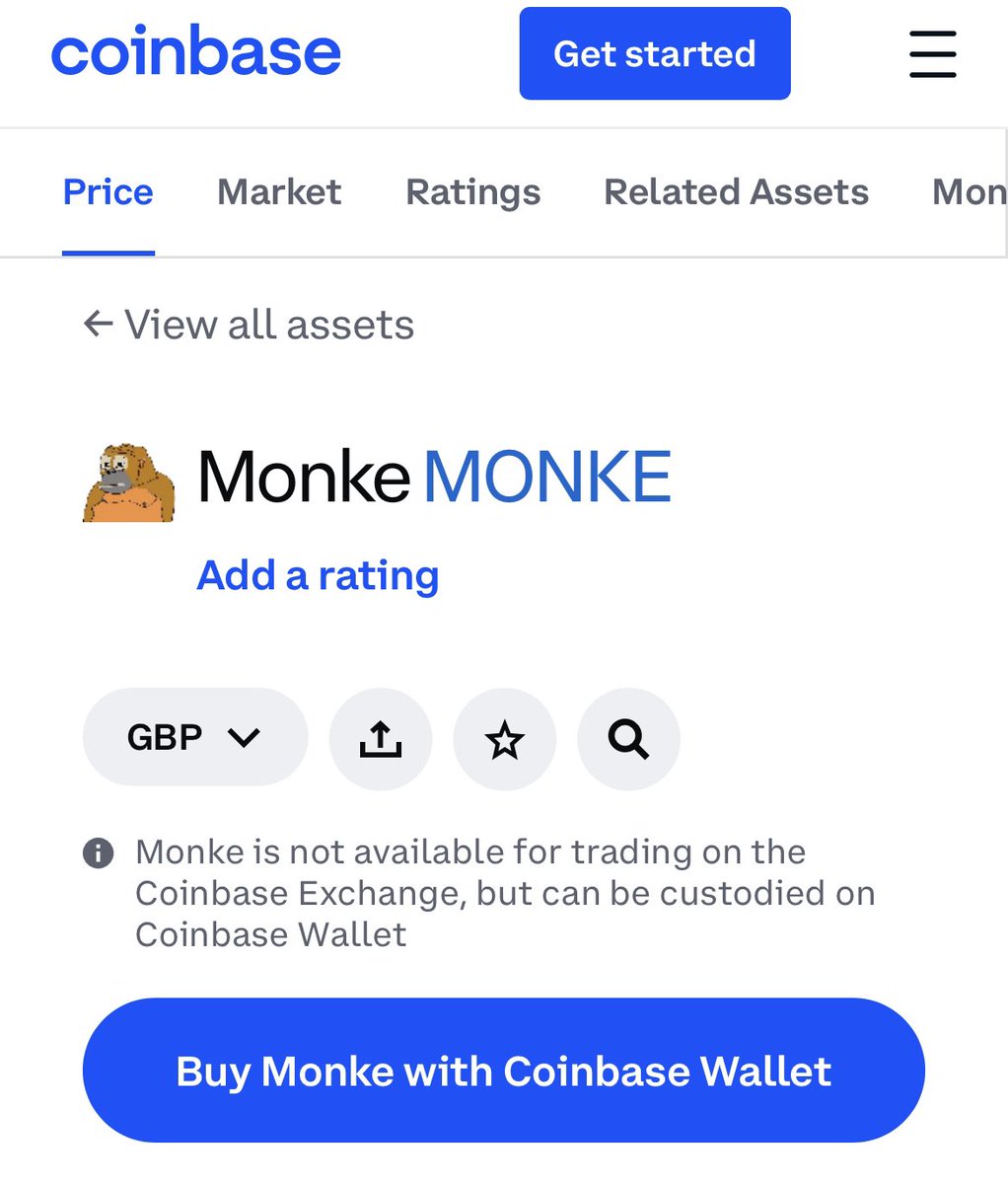 $MONKE has been working and you can now buy $MONKE on @CoinbaseWallet