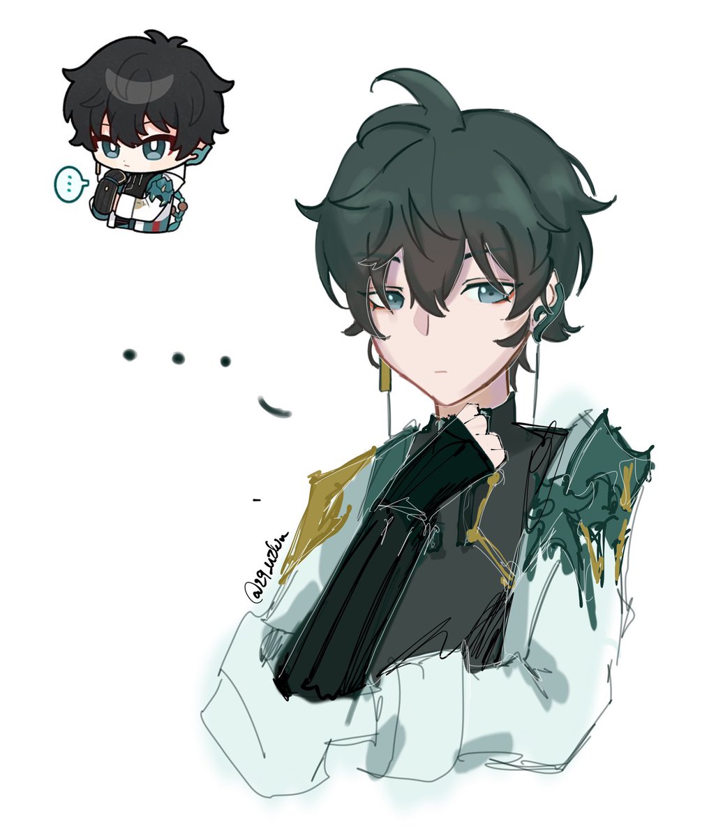 danhengdoodle's tweet photo. #danheng #Honkaistarrail pensive boi https://t.co/PV38wS91TX