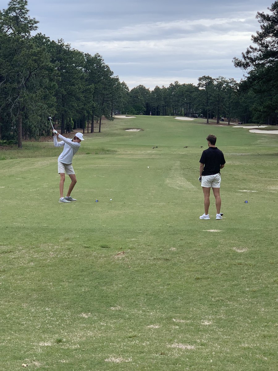 CaryHighGolf's tweet photo. We are off. Timmy pipes one down the right side of the fairway. What a start for the First 3 year regional qualifier the Cary golf team has had in recent memory. https://t.co/c51Sy5OJwS