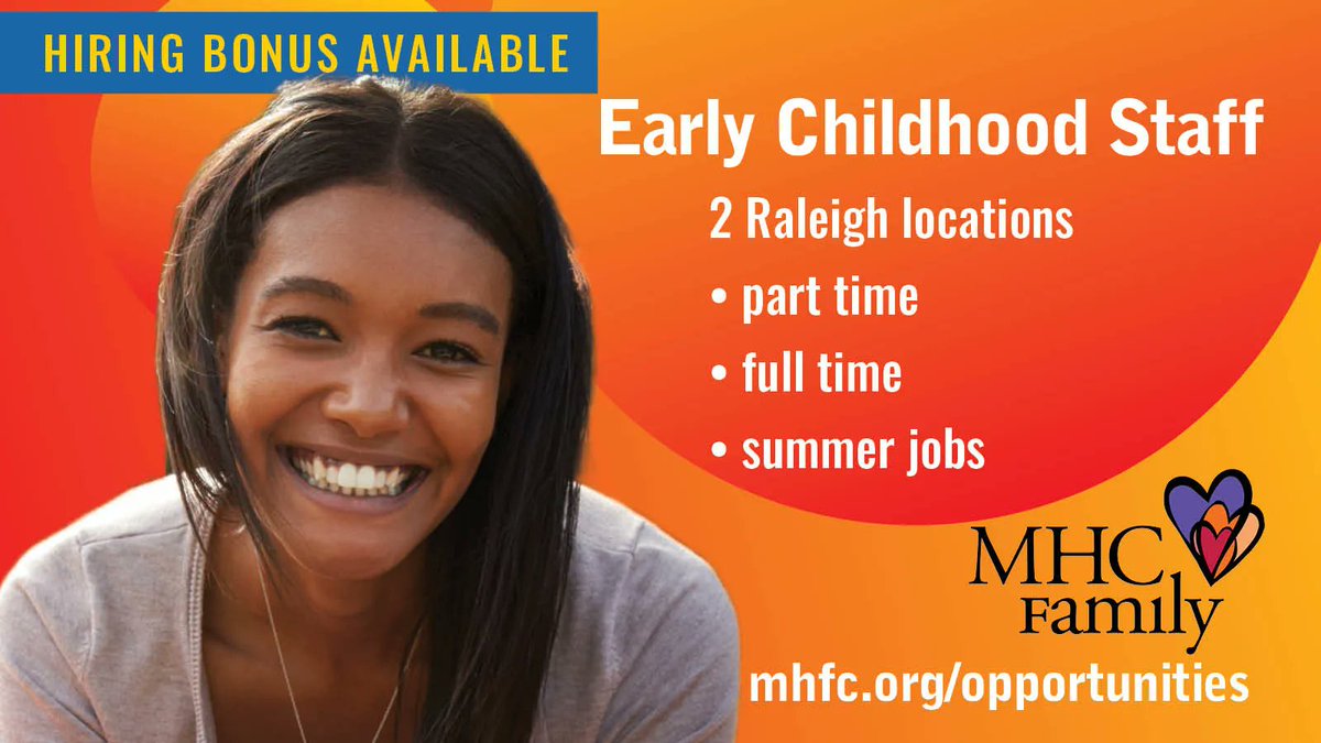 PAID AD:

Seeking a career in early childhood? We’re hiring for part-time, full-time, and summer staff! 

mhfc.org/opportunities