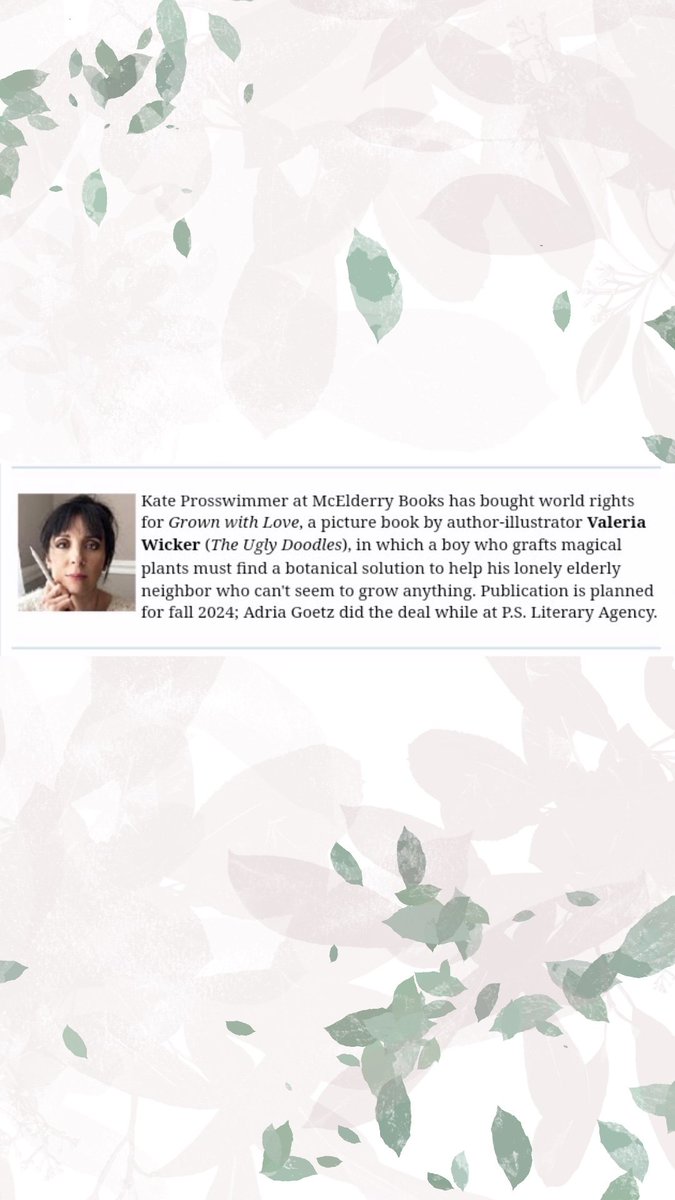 vwicker2478's tweet photo. I'm so happy to share this announcement, and I can't wait to share this story with the world. This little boy and his talent for grafting special plants to help his community will steal your heart. ❤️🪴
#storytelling #picturebook #bookdeal #plantgrafting #stemeducation https://t.co/P3T3dWLHSS