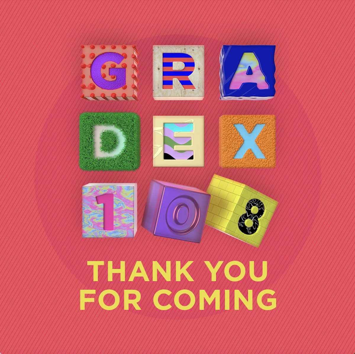 OCAD's tweet photo. Thank you to the almost 40,000 people who came to #GradEx108!! And, thank you to our presenting sponsors Hullmark and @BentallGreenOak + additional support from @CollectiveBrew and @13thStreetWines. Missed the show? You can still see work online at https://t.co/HJSvqWNEvU https://t.co/lEZwCSdYei