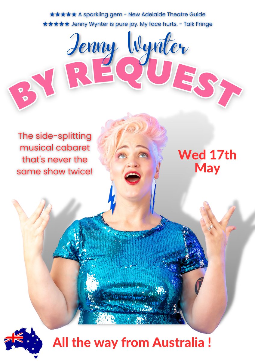 Our next entertainer. Award winning Australian comedian and musical improv artist Jenny Wynter - Comedian will be appearing at the COATS Centre on Wednesday 17th May. 
<a href="/jennywynter/">Jenny Wynter</a>