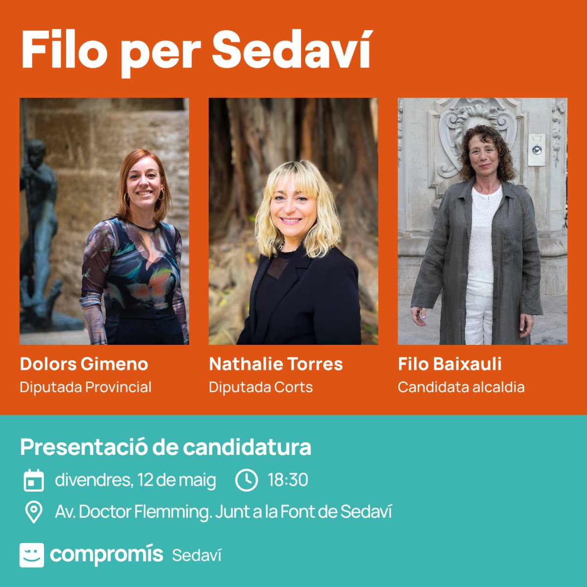📣 Divendres tenim una cita amb tu: la presentació de la nostra candidatura a les eleccions municipals!

#eleccionsmunicipals #28m #28maig2023 #sedaví