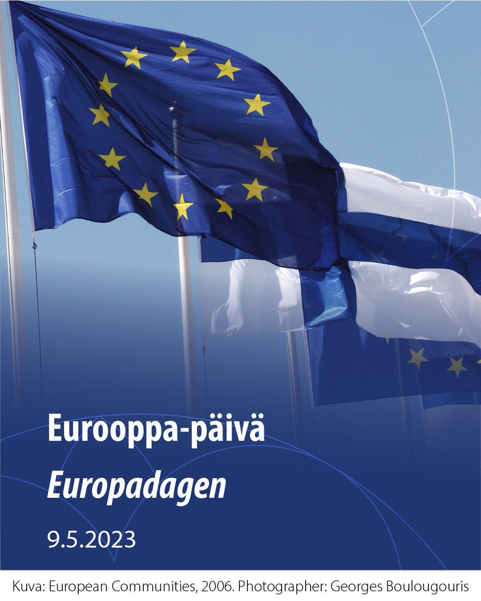 valtioneuvosto's tweet photo. Hyvää Eurooppa-päivää! 🇫🇮🇪🇺

EU on ennen kaikkea rauhan ja vakauden projekti, ja Suomen paikka on osana Euroopan unionia.

Glad Europadag! 🇫🇮🇪🇺

EU är framför allt ett projekt för fred och stabilitet, och Finlands plats är i Europeiska unionen. https://t.co/6F5x4eXfPQ