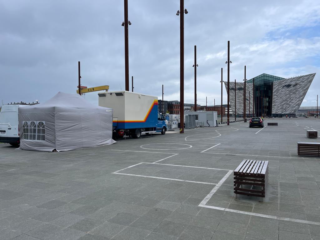TVM_ie's tweet photo. OB11 took a trip to Belfast this weekend. We were involved in @BBCnireland Lighting up the Nation which was part of the Coronation Concert. #LightUpTheNation #CoronationConcert #BBC https://t.co/rCGDTeRNpK