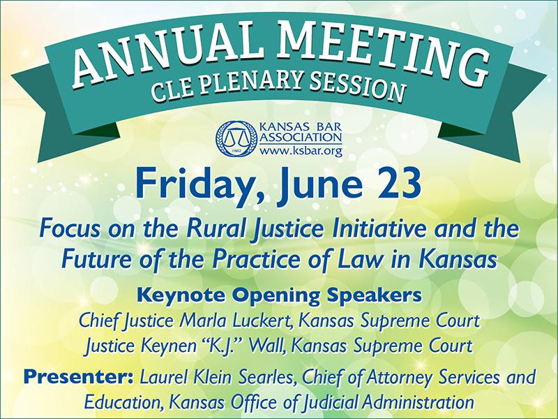 KansasBar's tweet photo. Join us at the 2023 KBA Annual Meeting for an introduction to the Rural Justice Initiative and what it means for the practice of law in Kansas. https://t.co/Q256kr9R3T https://t.co/QDjRUmbCRs