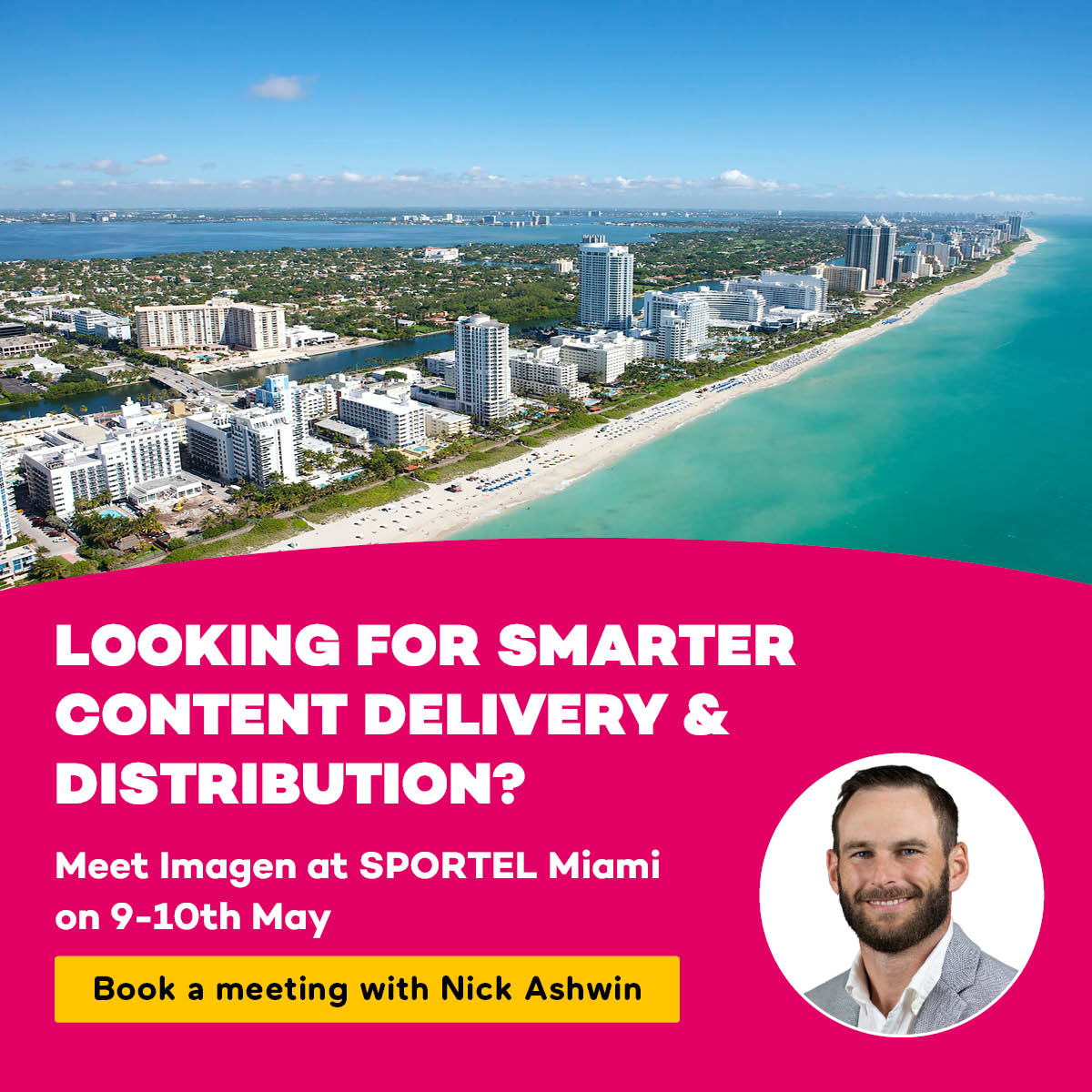 Imagen_io's tweet image. We&apos;re excited to be at @SPORTEL Miami from 9-10th May. Looking for smarter content delivery &amp;amp; distribution or media asset management technology? Talk to Imagen! Book time with Nick Ashwin: hubs.ly/Q01NS0QF0
#mediassetmanagement #mediadistribution #archivesolutions